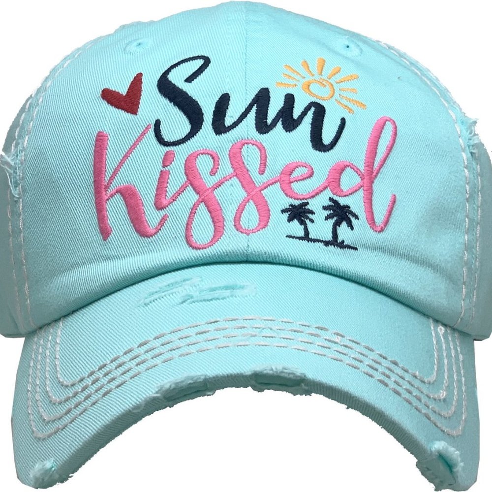 Sun Kissed Distressed Vintage Baseball Cap